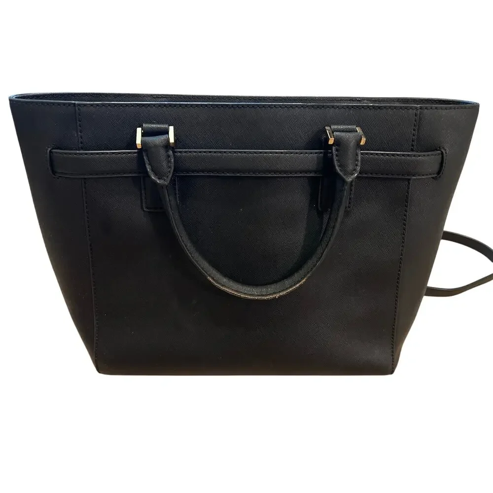 Michael Kors Hamilton Traveler Large Studded Tote Shoulder Bag Black - Picture 6 of 8